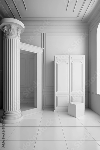 Fototapeta Generative AI illustration of Luxury Stores decorated in different colors with beautiful interior design