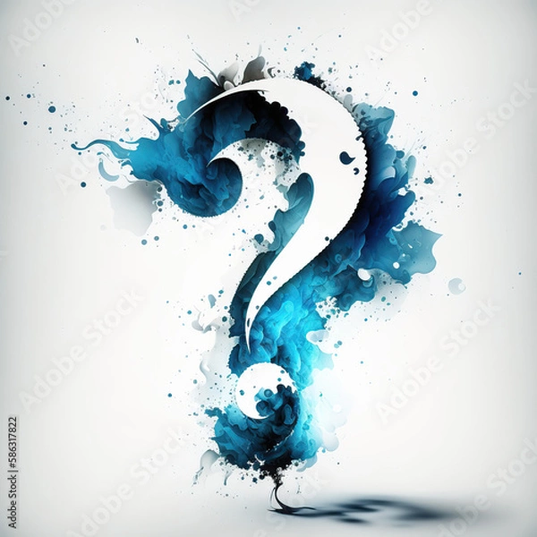 Obraz question_mark_in_white_background