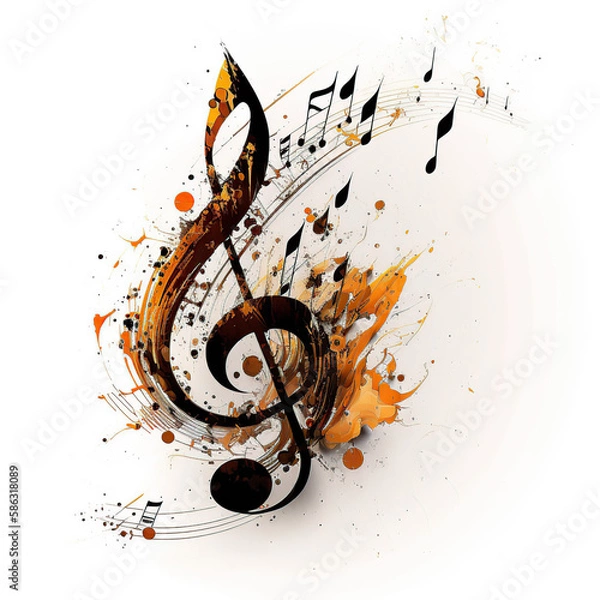 Obraz Musical_notes_on_white_background