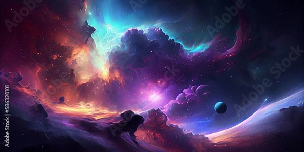 Fototapeta space galaxy background, Galaxy background, Starry cosmic nebula and deep space universe galaxies.
