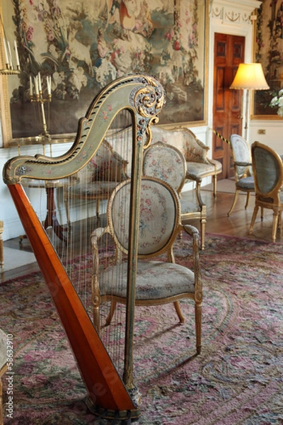 Fototapeta Harp - classical musical instrument harp