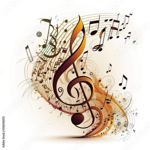 Obraz Musical_notes_on_white_background