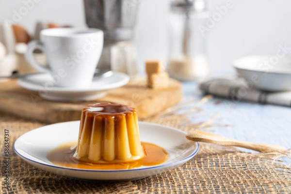 Obraz Homemade caramel flan.