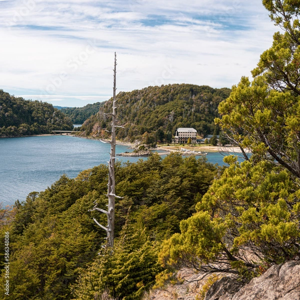 Fototapeta view of the coast of the river