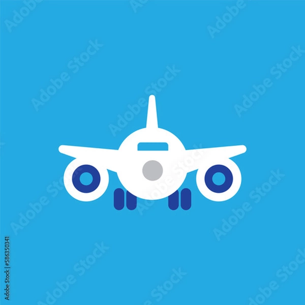 Fototapeta Airplane icon. Vector illustration.