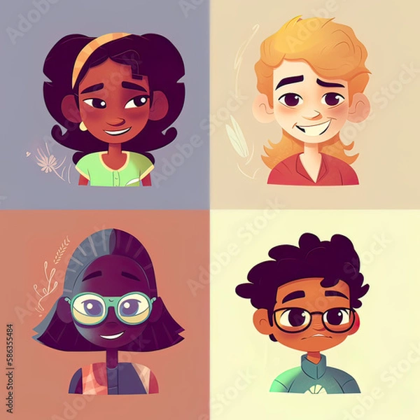 Fototapeta Avatar of diversity character in fantasy world. Generative ai