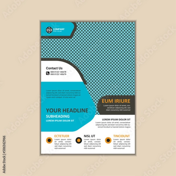 Obraz Corporate business flyer template simple and clean a4 size vector design