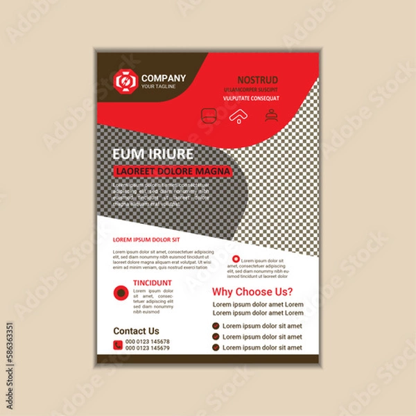 Fototapeta Corporate business flyer template simple and clean a4 size vector design