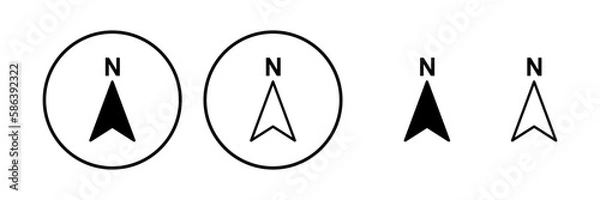 Obraz Compass icon vector. navigation icon