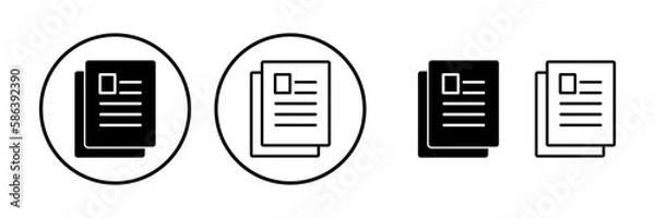 Obraz Document icon vector. Paper icon. File Icon