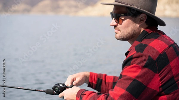 Obraz fisherman with rod