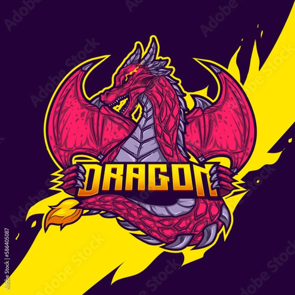 Obraz dragon logo