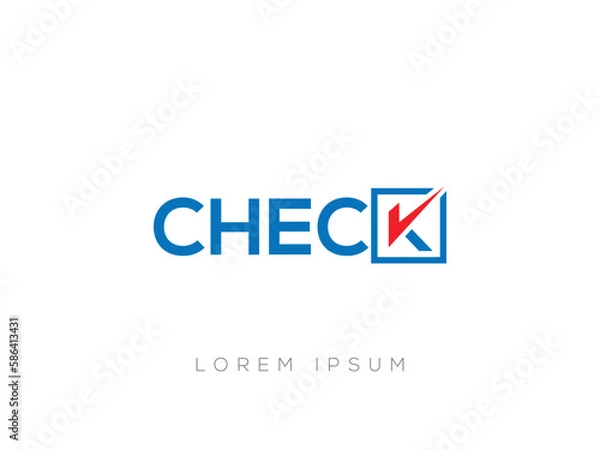 Fototapeta Checked, Check mark logo