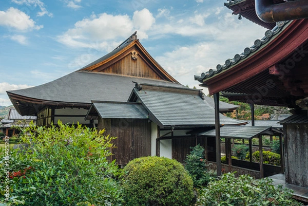 Obraz 寺と空