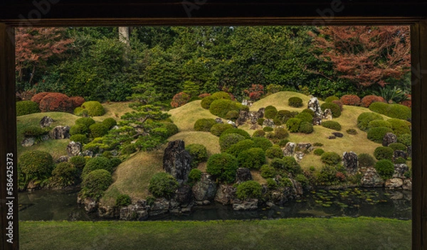 Obraz 日本庭園と石