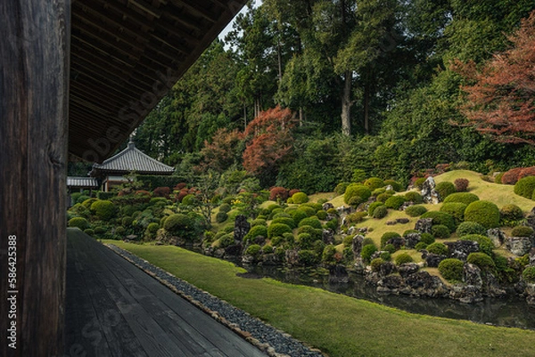Obraz 日本庭園と石