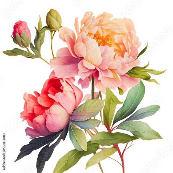 Obraz pink peonies
