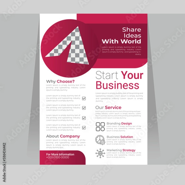 Obraz Share ideas with world business creative flyer design
