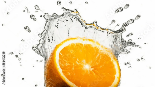 Obraz orange and water splash