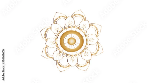 Obraz illustration of a gold mandala design