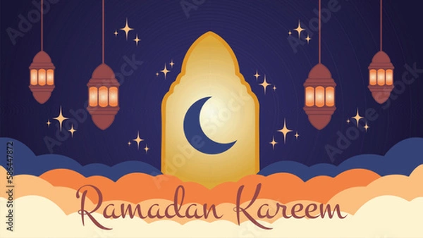 Obraz RAMADAN KAREEM WITH STARRY NIGHT SKY
