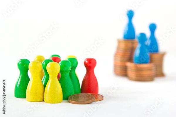 Fototapeta Unequal distribution of Wealth