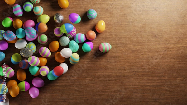 Obraz Easter eggs on a table