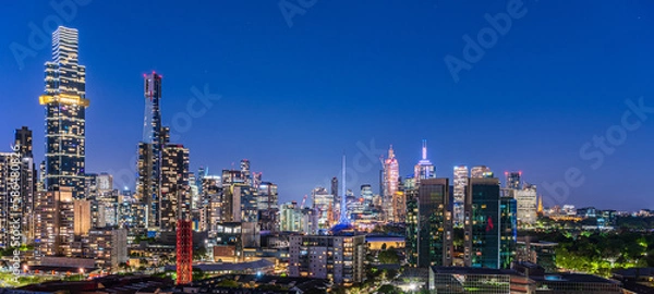 Obraz Melbourne CBD city night view