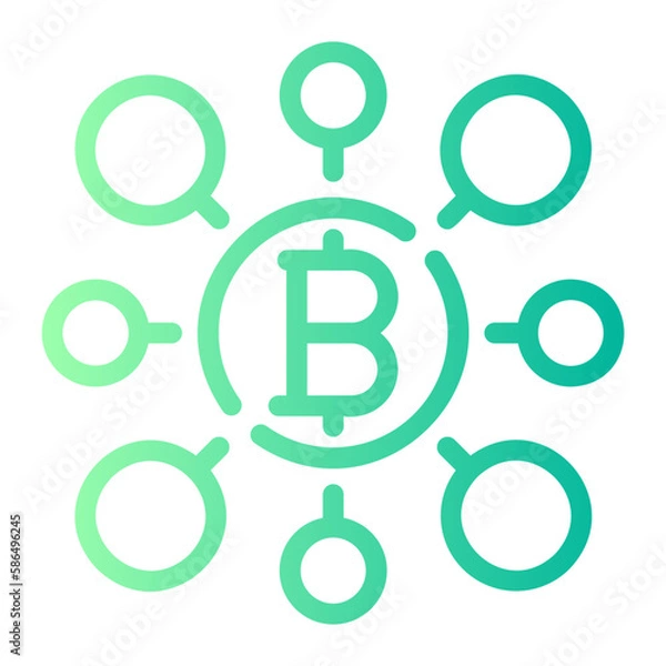 Fototapeta bitcoin gradient icon