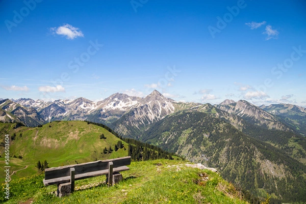 Obraz Tannheimer Tal mit Berge und Wandern
