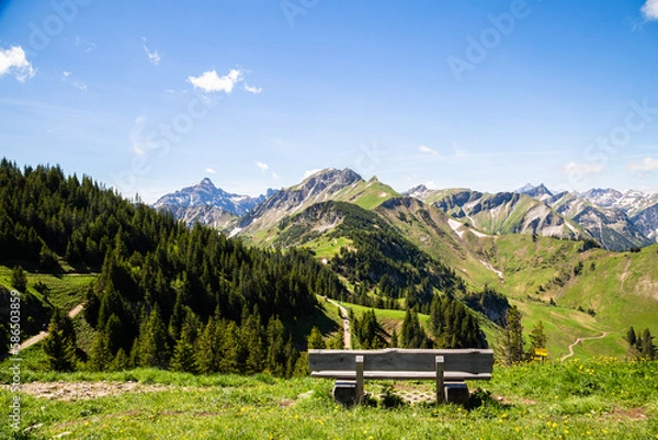 Obraz Tannheimer Tal mit Berge und Wandern