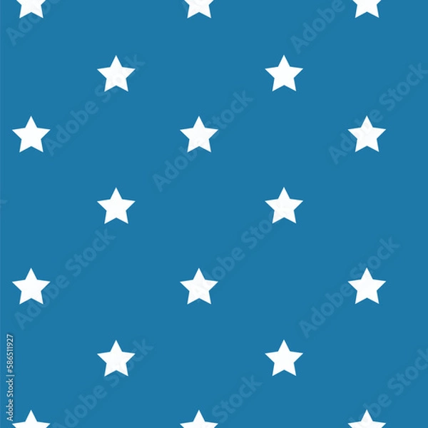 Fototapeta Stars pattern. Vector editable seamless pattern or background with stars