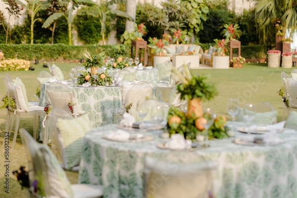 Fototapeta wedding table setting