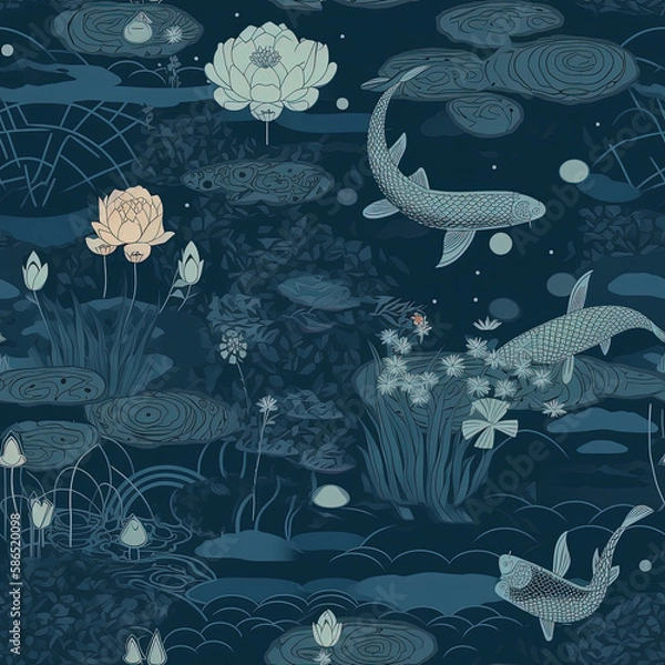 Obraz Chic Modern Tropical Flora Background Seamless Repeating Background Pattern