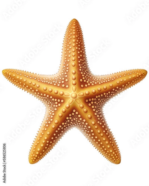 Obraz Starfish Illustration With Transparent Background. Generative Ai.