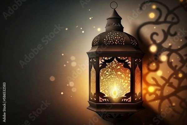 Obraz radan iare lartern om the wall nokeh light background.