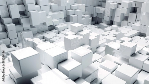 Fototapeta abstract 3d cubes
