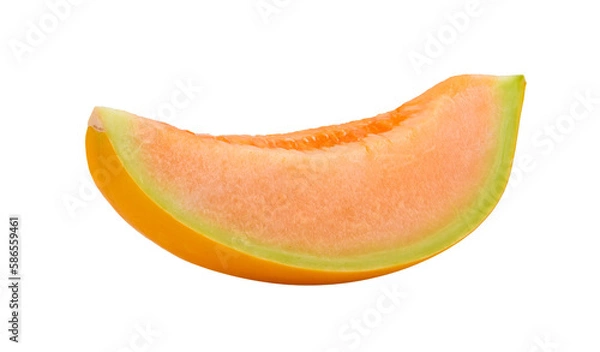 Fototapeta Slice melon isolated on transparent png
