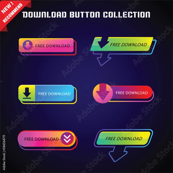 Fototapeta cta web button collection	