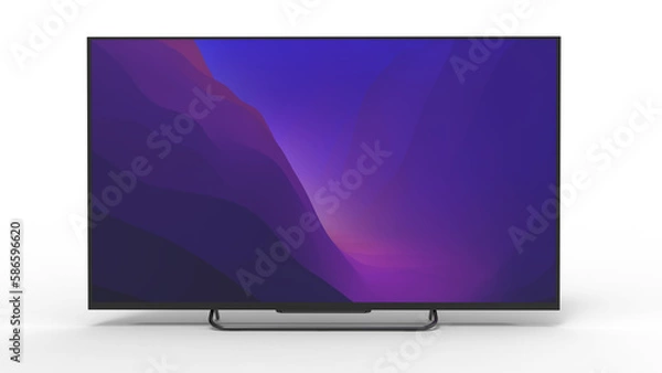Obraz Smart tv front view with shadow 3d render