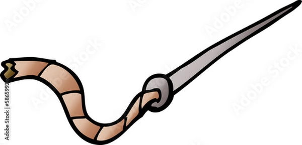 Obraz cartoon doodle needle and thread