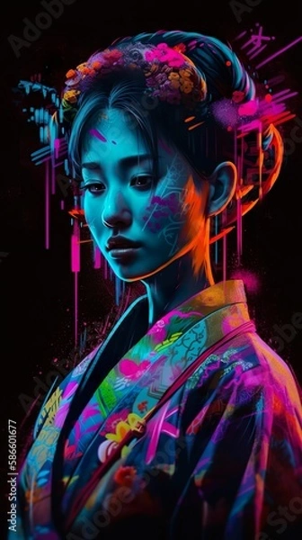 Obraz Geisha with Kimono