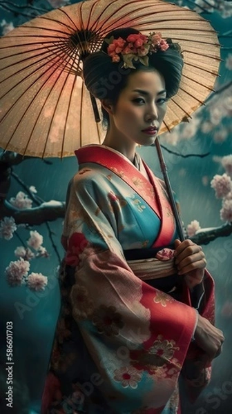 Obraz Geisha with Kimono