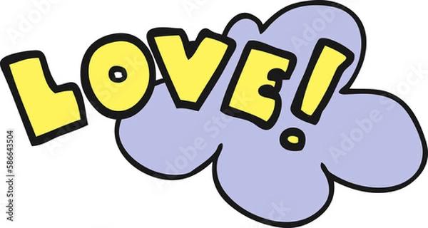 Obraz cartoon word love
