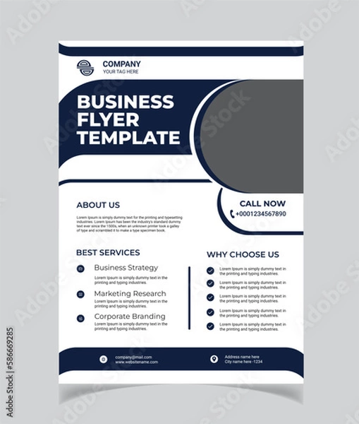 Obraz Creative Business flyer template with modern 