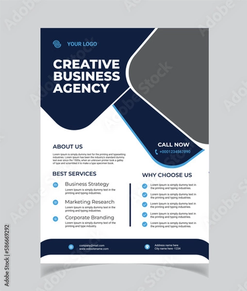 Obraz Creative Business flyer template with modern 