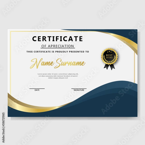 Obraz vector modern employee certificate template design