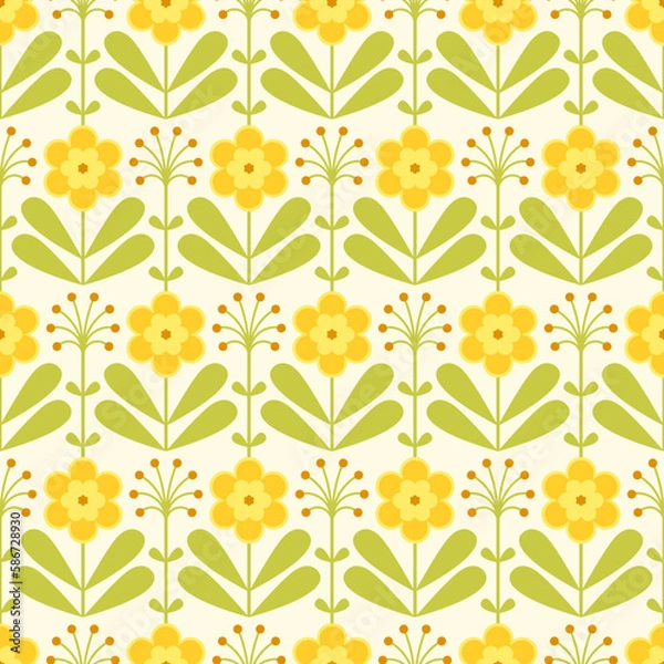 Obraz Retro daffodils on yellow