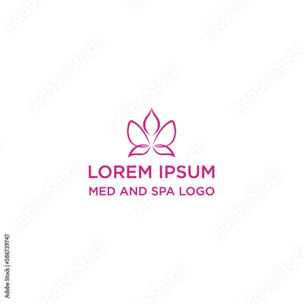 Obraz med spa logo design vector illustration