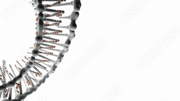 Fototapeta Abstract DNA Spirals. Biotech. Science. Innovation. MedTech. 3D
